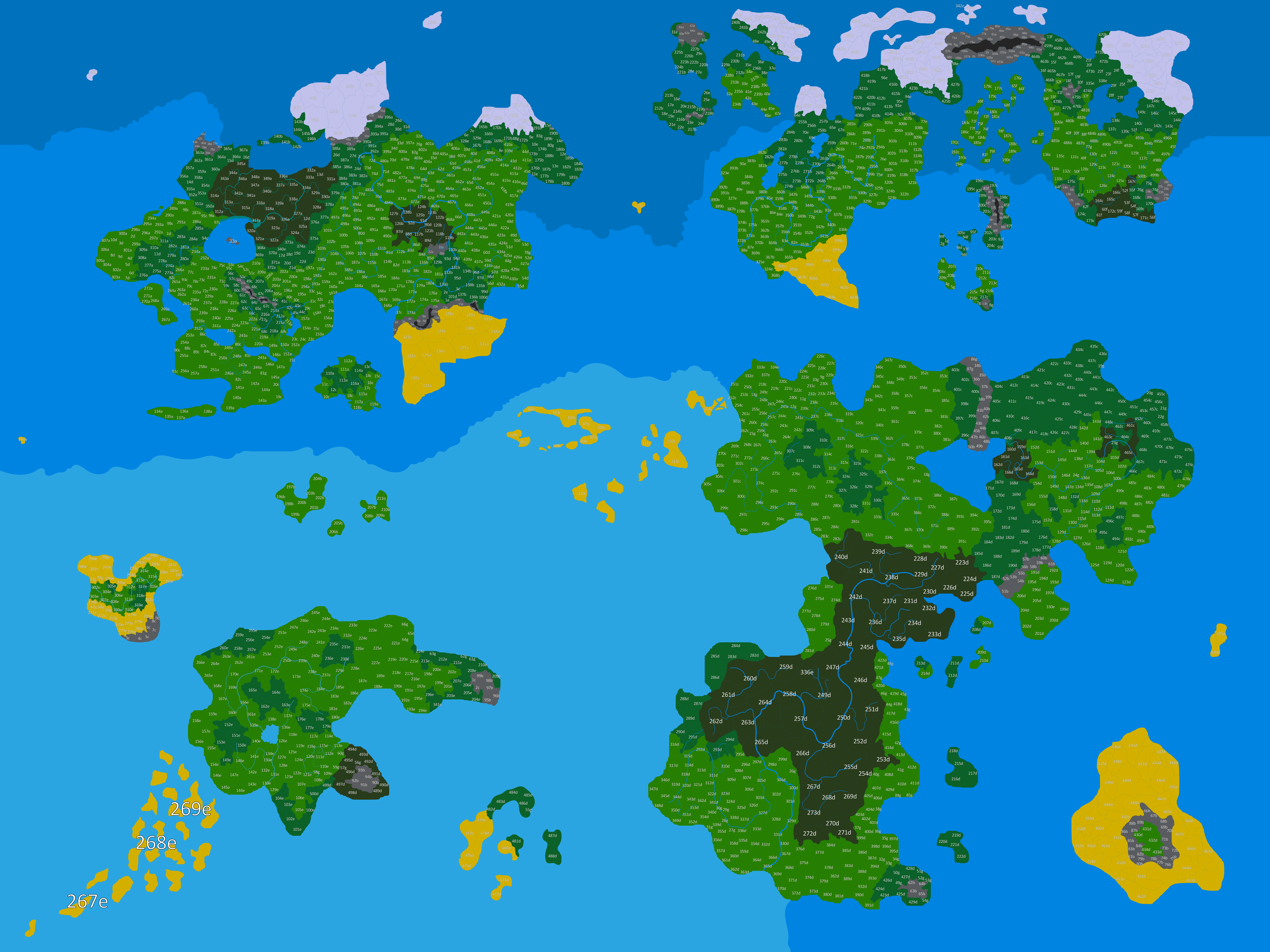 the terrain map with numbers